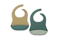 Bib Silicone - Natural Shades - 2 Pack