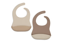 Bib Silicone - Natural Shades - 2 Pack